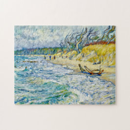 Impressionistisk stormig Östersjön vid Weststrand Pussel