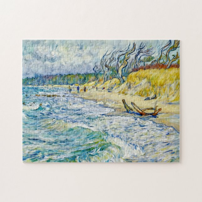 Impressionistisk stormig Östersjön vid Weststrand Pussel (Horisontell)
