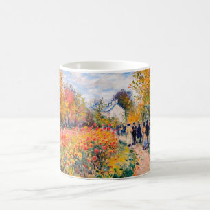 Impressionistisk Trädgård Konst Mugg Höst Dahlia T