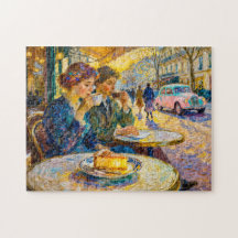 Impressionistisk Vintage Café-församling i början