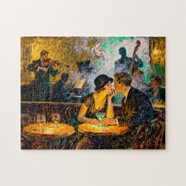 Impressionistisk Vintage Dansbar Romantik med Live Pussel (Horisontell)