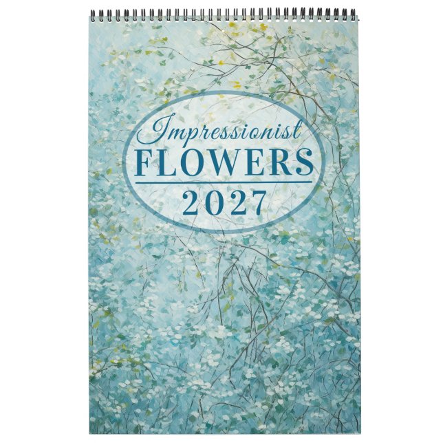 Impressionistiska blommor 2026 kalender (Omslag)