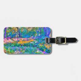 Impressionistiska färgade trädgårdsblommor bagagebricka