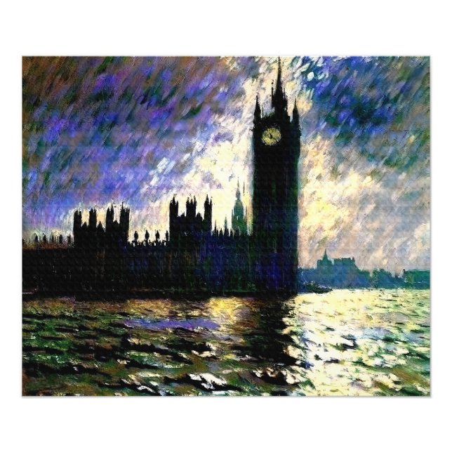 Impressionistiska hus i parlamentet fototryck (Framsidan)