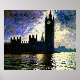 Impressionistiska hus i parlamentet poster