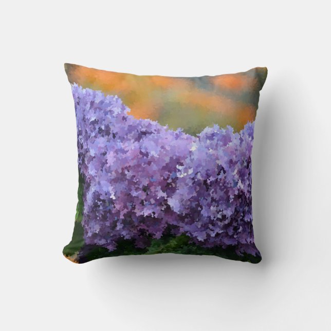 Impressionistiskt Hydrangea Pillow Kudde (Framsida)