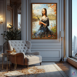 Impressionistiskt inspirerad Mona Lisa Poster