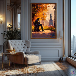 Impressionistiskt Inspirerad Tänkaren om hösten Poster