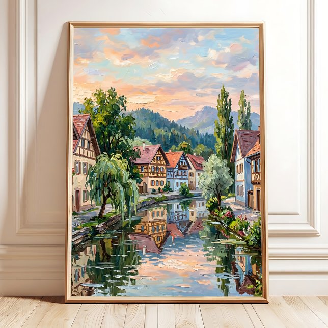 Impressionistiskt landskapsväggkonst Canvastryck Poster (Skapare uppladdad)