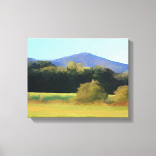 Impressionistiskt liggande vita berg canvastryck