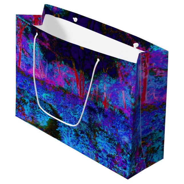 Impressionistiskt Mörk blått och rödträdgårdslands (Framsidan Vinklad)