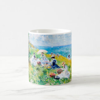 Impressionistiskt strandpicknick – Människor vid h Kaffemugg