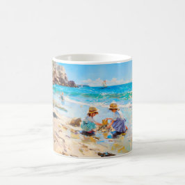 Impressionistiskt strandspel – Barn vid havet Kons Kaffemugg