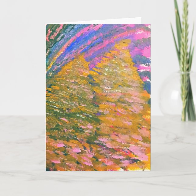 Impressionistiskt Träd Art Card-kort Kort (Framsida)