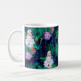 IMPRESSIONISTLILAN BLOMMAR ORIGINAL- indigoblått Kaffemugg