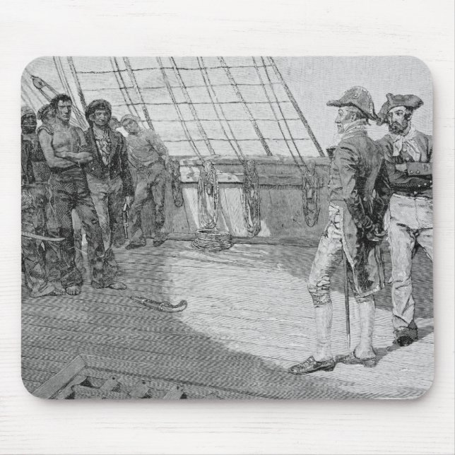 Impressment av amerikansjömän musmatta (Framsidan)