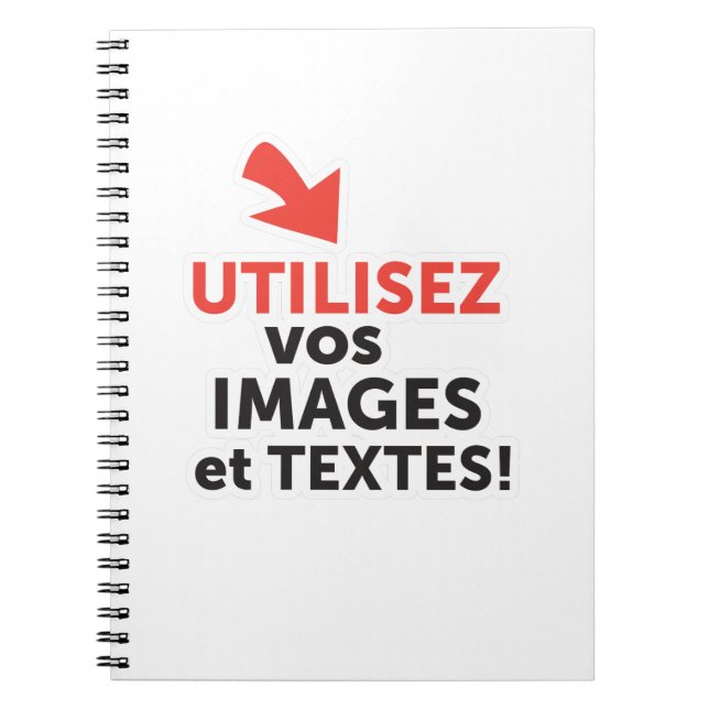 Imprimer vos design en ligne DIY en Français Anteckningsbok Med Spiral (Framsidan)