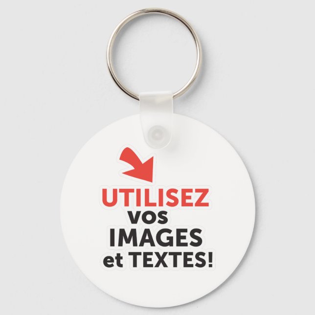 Imprimer vos design en ligne DIY en Français Nyckelring (Framsida)