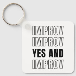 IMPROV YES AND Imreservation Comedy Nyckelring