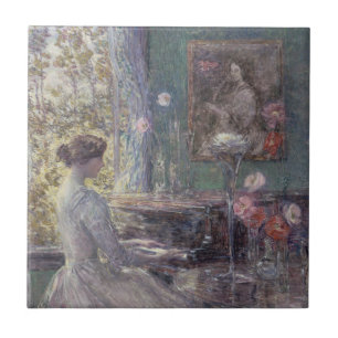 Improvisation av Frederick Childe Hassam Kakelplatta