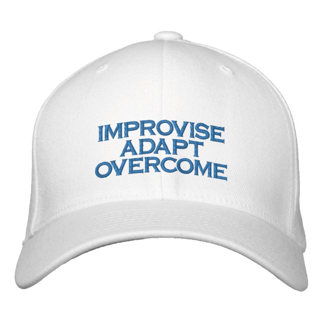 IMPROVISERA ADAPT OVERCOME IAO HAT BRODERAD KEPS (Framsida)