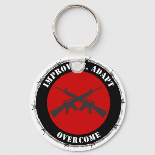 Improvisera, anpassa, betagna Keychain Nyckelring