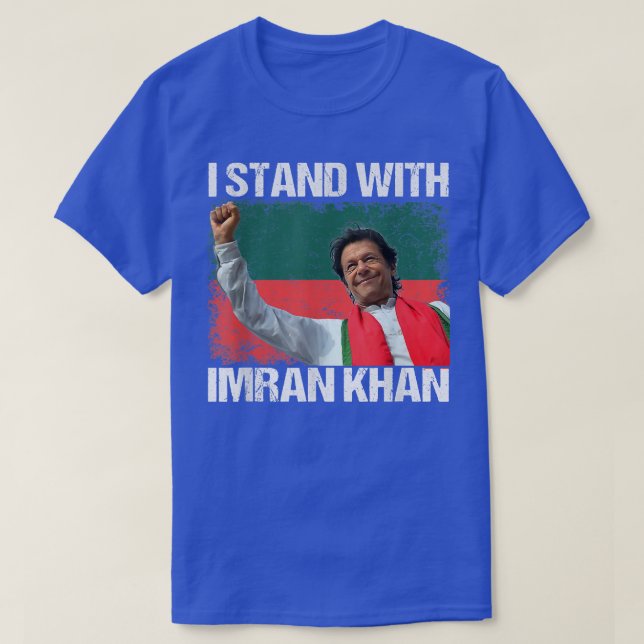 Imran Khan PTI Party Pakistan Support Freedom Flag T Shirt (Design framsida)