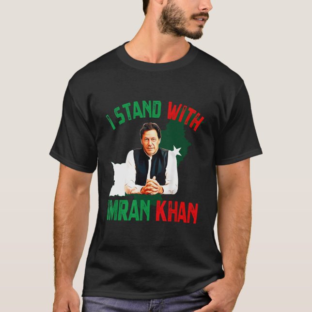 Imran Khan Pti Party Pakistan Support Freedom T Shirt (Framsida)