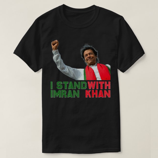 Imran Khan PTI Party Pakistan Support Freedom T Shirt (Design framsida)