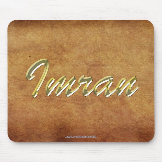 IMRAN Namn-Branded Personlig Gift Mousepad Musmatta (Framsidan)