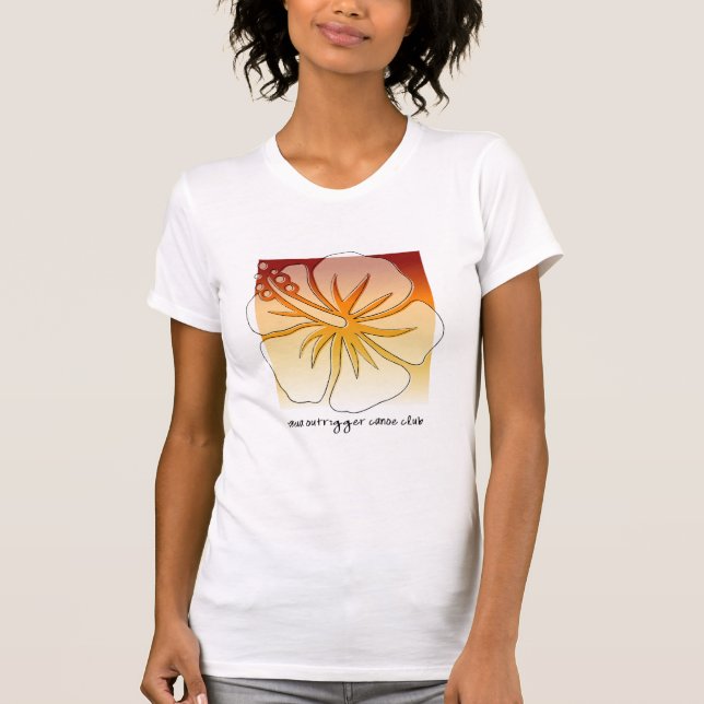Imua Outrigger - hibiskus T Shirt (Framsida)