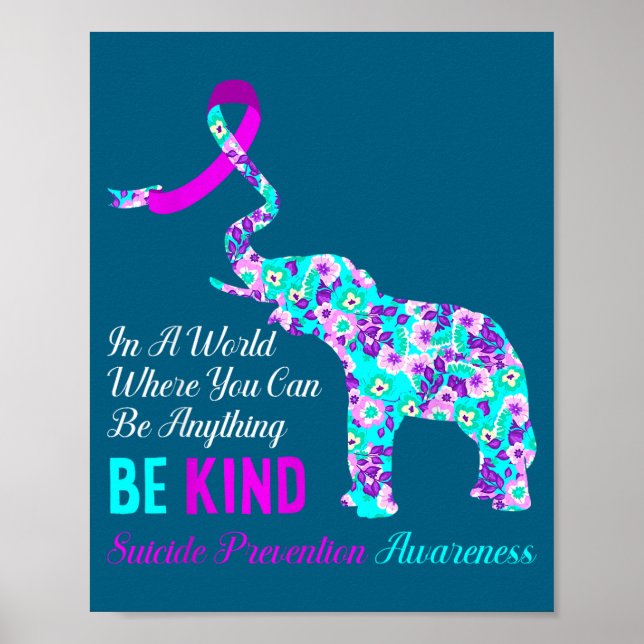 In A World Be Kind Suprt Suicide Prevention Awaren Poster (Framsidan)