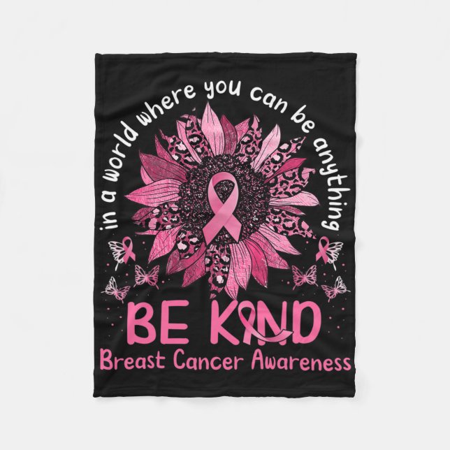 In A World Where You Can Be Anything Be Kind Breas Fleecefilt (Framsidan)