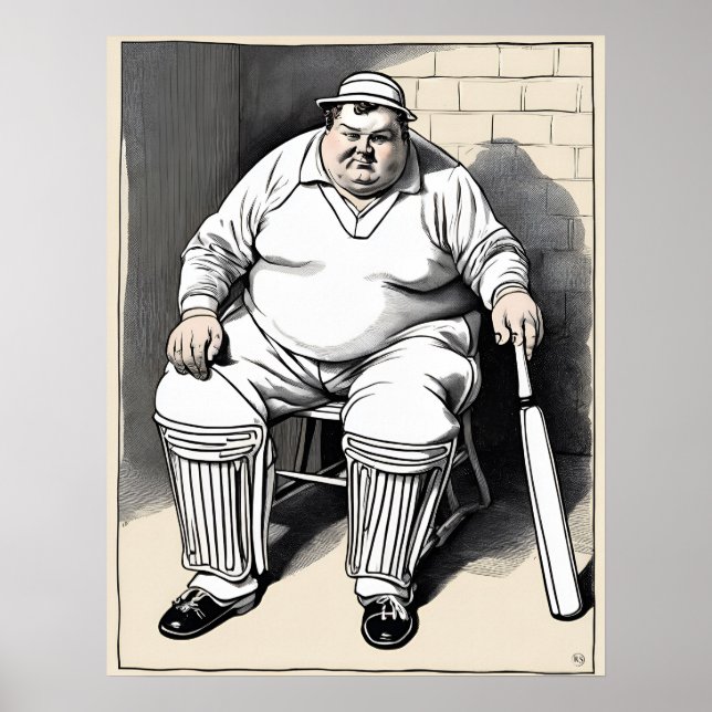 In at Elva - Archival Cricket Print Poster (Framsidan)