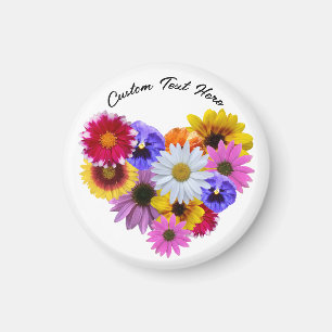 In Bloom - Hjärtformade Blommigt Bouquet Magnet