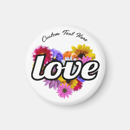 In Bloom - Kärlek Hjärtformade Blommigt Bouquet Magnet