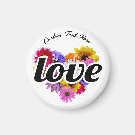 In Bloom - Kärlek Hjärtformade Blommigt Bouquet Magnet