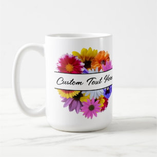 In-bloom - Runda uppdelade Blommigtar Kaffemugg
