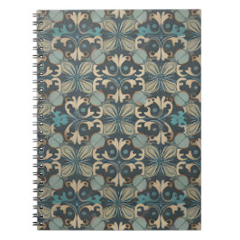 in blue anteckningsbok