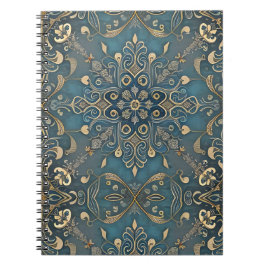 in blue anteckningsbok