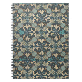 in blue anteckningsbok