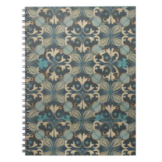 in blue anteckningsbok