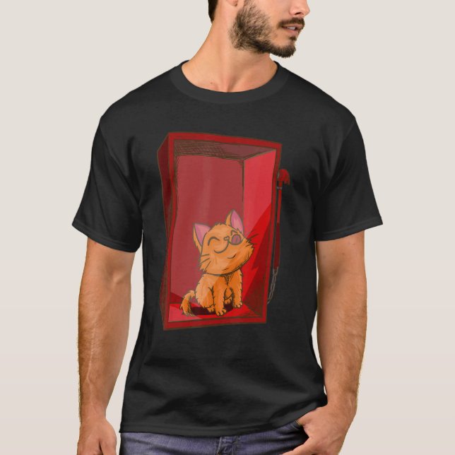 In Case of Unhappiness  Break Glass   Cat Kitten T Shirt (Framsida)