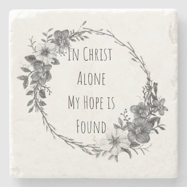 In Christ Alone Keepsake Jewelry Box Stenunderlägg (Framsidan)