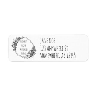In Christ Alone Return Address Labels Returadress Etikett