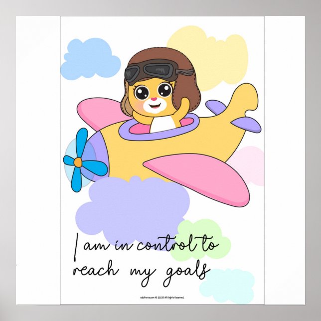 In control to reach my goals Wall art Poster (Framsidan)