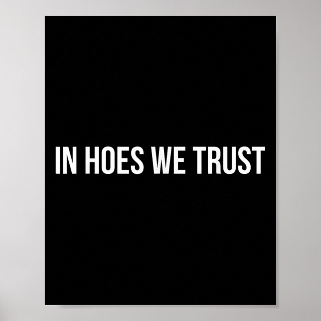 In Cute Ss Cute Sss We Trust Funny Quote  Poster (Framsidan)