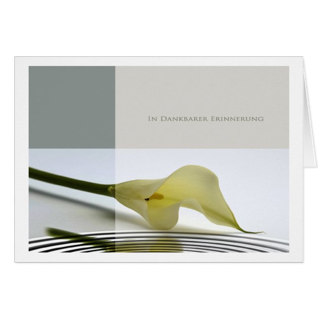 in dankbarer Erinnerung Hälsningskort (Framsidan Horizontal)