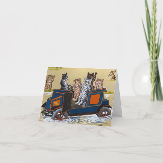 In Deep Water by Louis Wain Tack Kort (Framsida)