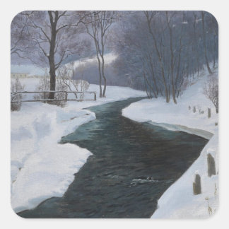In Deep Winter Fyrkantigt Klistermärke